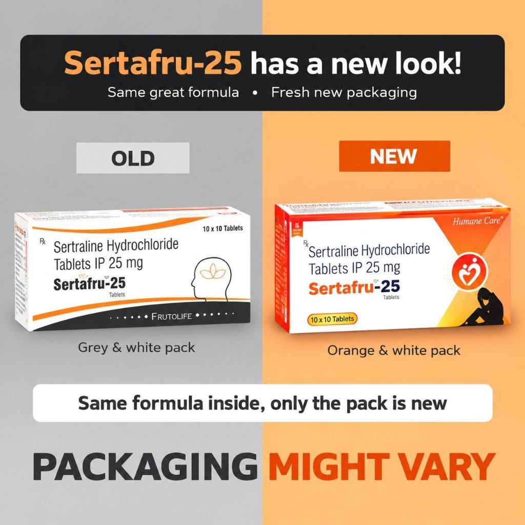 Sertafru-25 old and new packaging